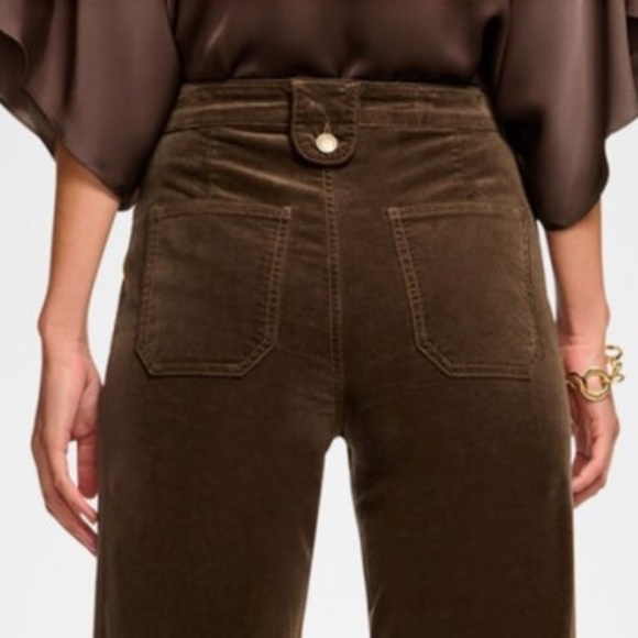 NWT Ramy Brook Theodora wide leg velvet jeans 26 - Picture 4 of 8